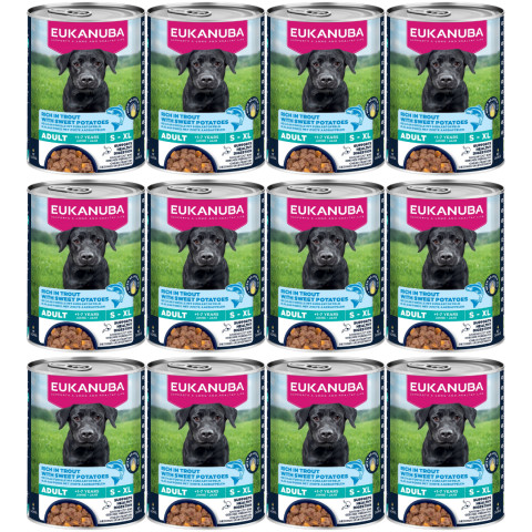 EUKANUBA Life Care Bohatá na pstruha a batáty - mokré krmivo pro psa - 12x400g - Fotogalerie 1
