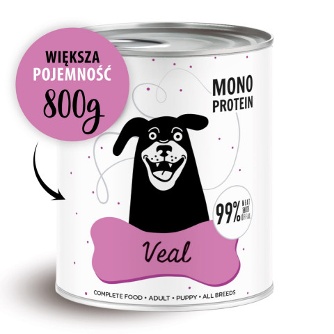 PAKA ZWIERZAKA Pepe Veal - vlhké krmivo pro psy - 800g - Fotogalerie 1