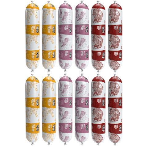 TUF TUF Bar MIX příchutí - mokré krmivo pro psy - 12x900g - Fotogalerie 1