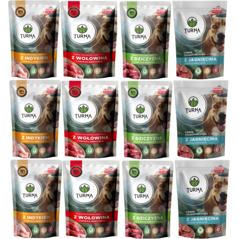 TURNA MIX příchutí – mokré krmivo pro psy – 12x500g - Fotogalerie 1
