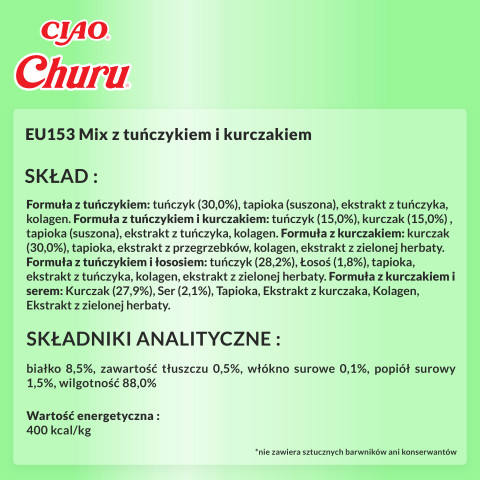 INABA Churu Varieties Chicken and tuna - pamlsek pro kočky - 50 x 14g - Fotogalerie 2