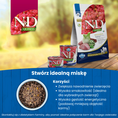 FARMINA N&D N&D Quinoa Digestion Lamb Mini Adult - Suché krmivo pro psy - 800g - Fotogalerie 4