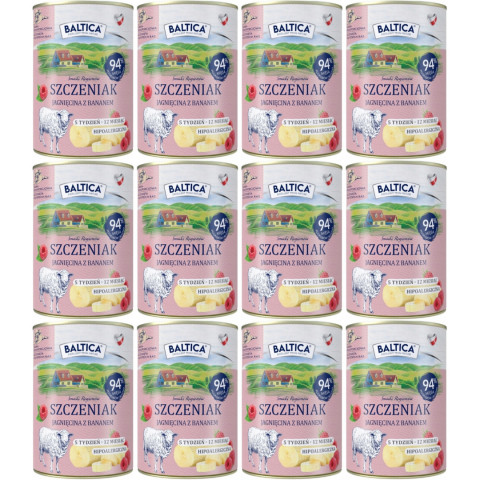 BALTICA Chutě regionů Štěně Mono Jehněčí s banánem - mokré krmivo pro psy - 12x400g - Fotogalerie 1
