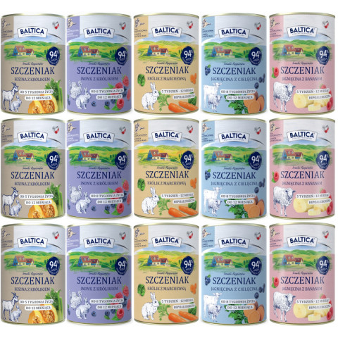 BALTICA Chutě regionů Štěně MIX příchutí - mokré krmivo pro psy - 15x400g - Fotogalerie 1