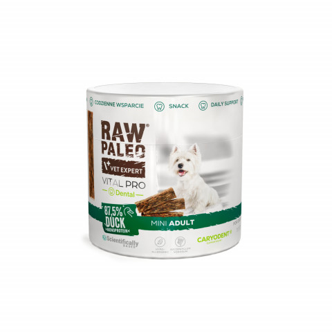 VETEXPERT Raw Paleo Vital Pro Dental Duck Mini Mono - pamlsek pro psa - 100g - Fotogalerie 1