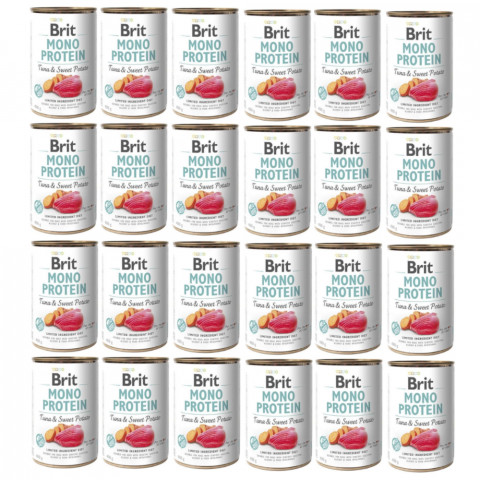 BRIT Mono Protein Tuna with sweet potato Mono - mokré krmivo pro psy - 24x400g - Fotogalerie 1