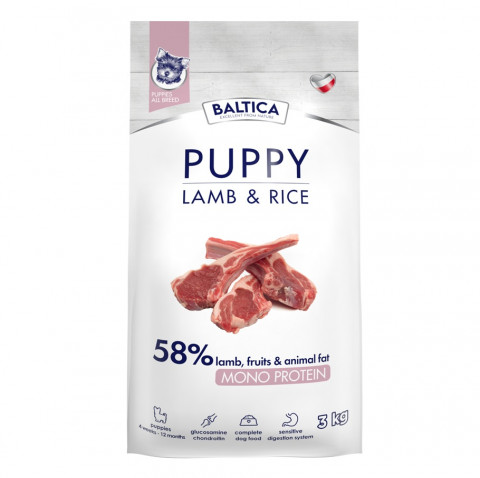 BALTICA Nutraceutic Puppy Lamb with rice Mono - suché krmivo pro psy - 3kg - Fotogalerie 1