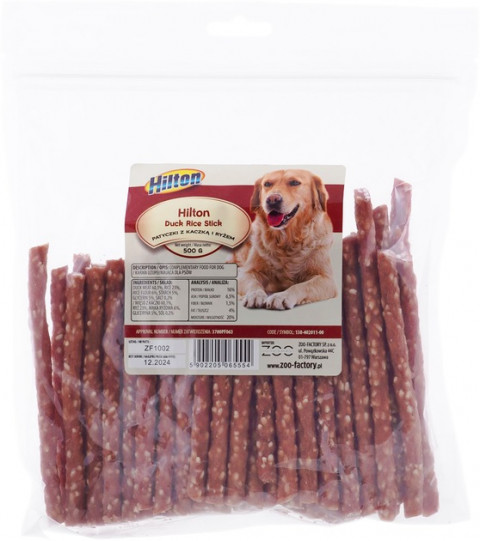 HILTON Duck rice sticks - pamlsek pro psa - 500g - Fotogalerie 1