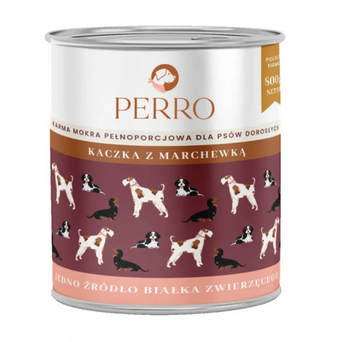 PERRO Duck with carrot - vlhké krmivo pro psy - 800g - Fotogalerie 1