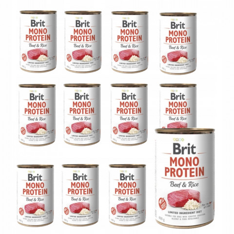 BRIT Mono Protein Beef & Rice - mokré krmivo pro psy - 12x400g - Fotogalerie 5