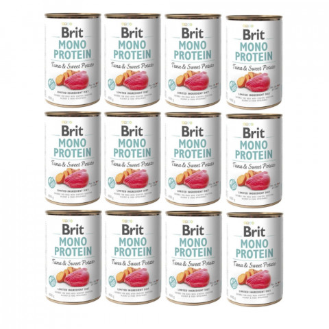 BRIT Mono Protein Tuna & Sweet Potato - mokré krmivo pro psy - 12x400g - Fotogalerie 1
