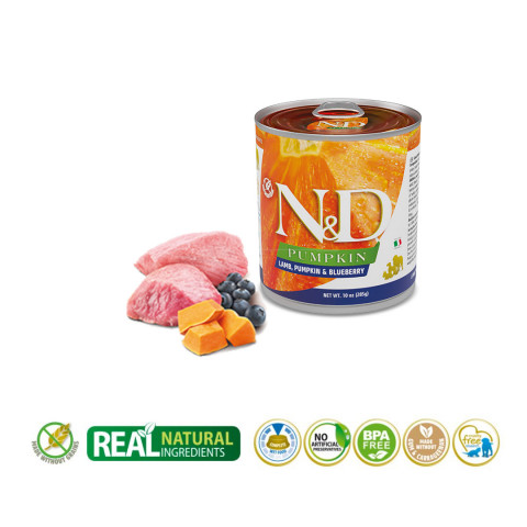 Mokré krmivo pro psy - FARMINA N&D DOG LAMB&PUMPKIN&BLUEBERRY ADULT 285g - Fotogalerie 2
