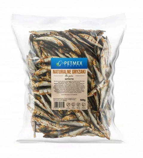 PETMEX Dried sprats - pamlsek pro psa - 500g - Fotogalerie 1
