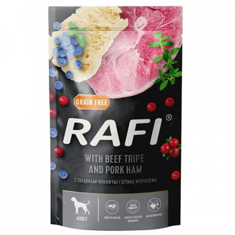DOLINA NOTECI Rafi Beef tripe with ham - vlhké krmivo pro psy - 500g - Fotogalerie 1