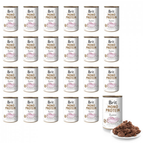 BRIT Mono Protein Králík - mokré krmivo pro psy - 24x400g - Fotogalerie 1