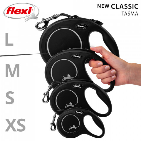Flexi New CLASSIC 5 m Černá Pes Zatahovací vodítko - Fotogalerie 3