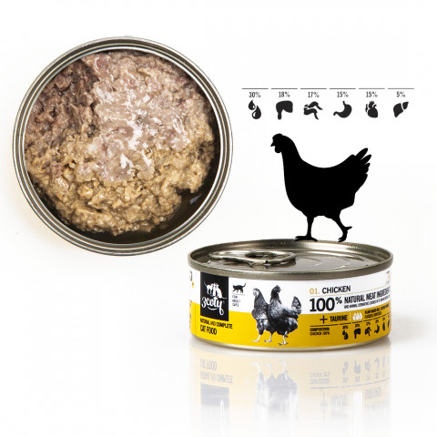 3COTY Chicken - mokré krmivo pro kočky - 80g - Fotogalerie 3