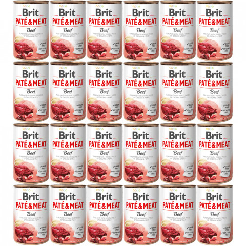 BRIT Paté & Meat Beef - vlhké krmivo pro psy - 24x400g - Fotogalerie 1