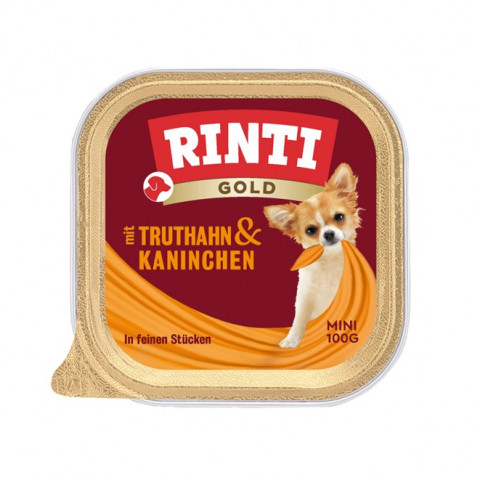 RINTI Gold Mini Turkey with rabbit - vlhké krmivo pro psy - 100g - Fotogalerie 1
