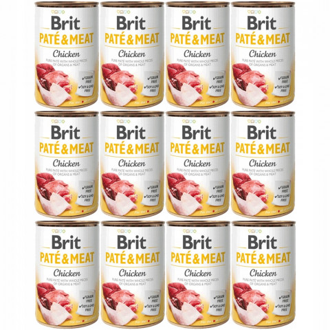 BRIT Paté & Meat Chicken - mokré krmivo pro psy - 12x400g - Fotogalerie 1