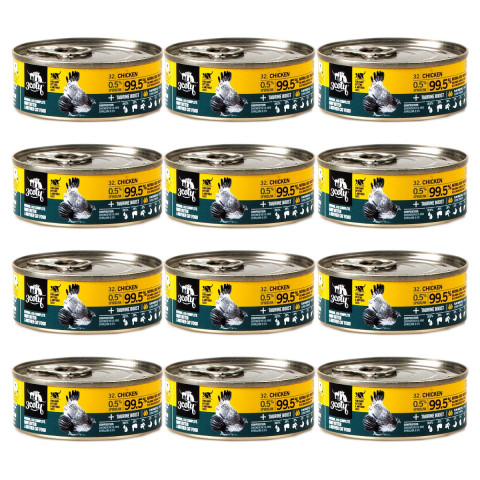 3COTY Chicken with spirulina For kittens and nursing cats - mokré krmivo pro kočky - 12x80g - Fotogalerie 1