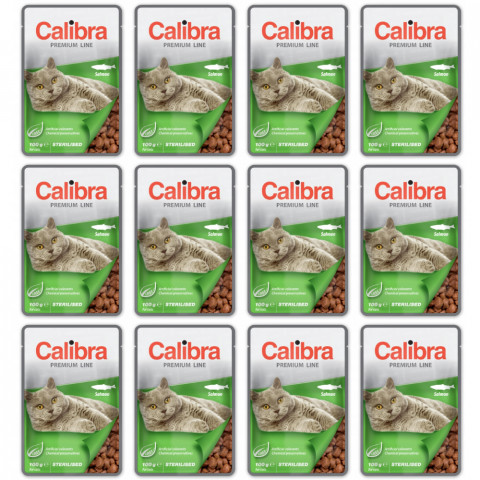 CALIBRA Cat Premium Sterilised Salmon - mokré krmivo pro kočky - 12x100g - Fotogalerie 1