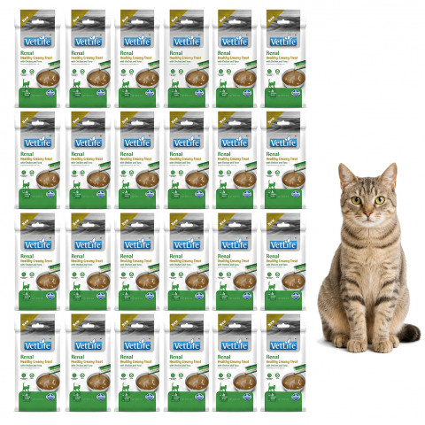 FARMINA Vet Life Cat Renal Creamy treat with Chicken & Tuna box – pamlsek pro kočku – 24x(4x15g) - Fotogalerie 1