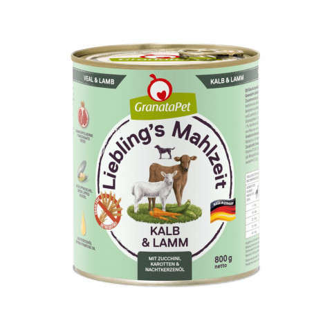 GRANATAPET Liebling's Mahlzeit Veal and lamb - vlhké krmivo pro psy - 800g - Fotogalerie 1