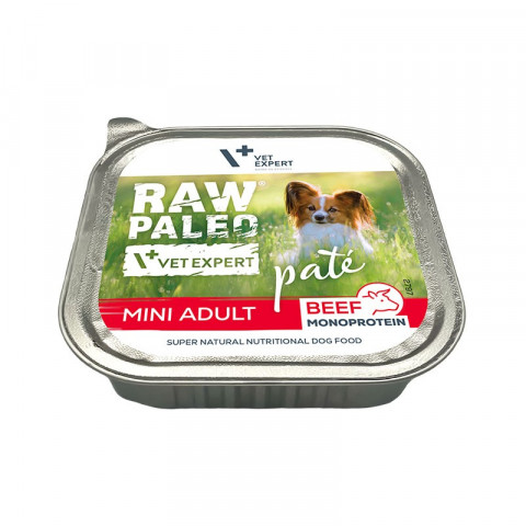 RAW PALEO Pate Mini Adult Beef - mokré krmivo pro psy - 150 g - Fotogalerie 3
