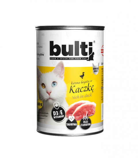 BULTI Rich in duck - mokré krmivo pro kočky - 6x400g - Fotogalerie 2
