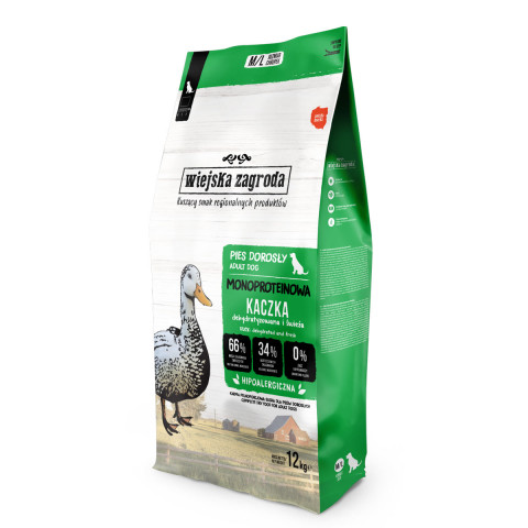 WIEJSKA ZAGRODA Monoprotein Duck - suché krmivo pro psy - 12kg - Fotogalerie 1