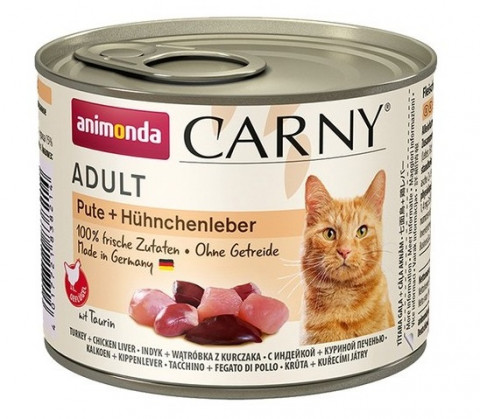 ANIMONDA Cat Carny Adult Krůtí s kuřecími játry - mokré krmivo pro kočky - 200 g - Fotogalerie 1