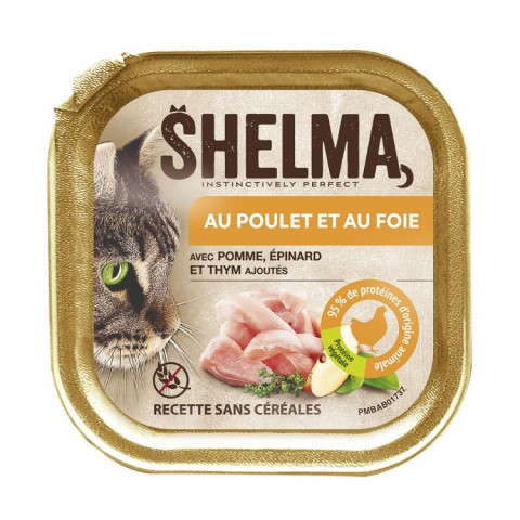 SHELMA Chicken and liver pate - mokré krmivo pro kočky - 100g - Fotogalerie 1