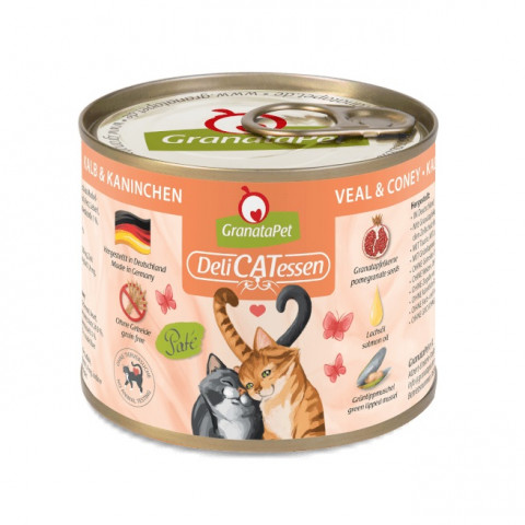 GRANATAPET DeliCATessen Veal and coney - mokré krmivo pro kočky - 200g - Fotogalerie 1