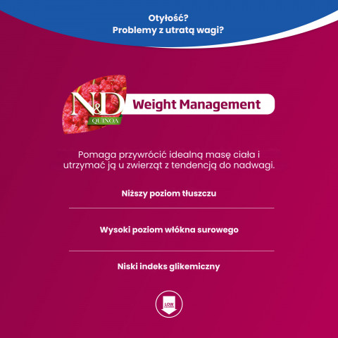 FARMINA N&D Quinoa Weight Management Lamb - suché krmivo pro kočky - 5kg - Fotogalerie 8