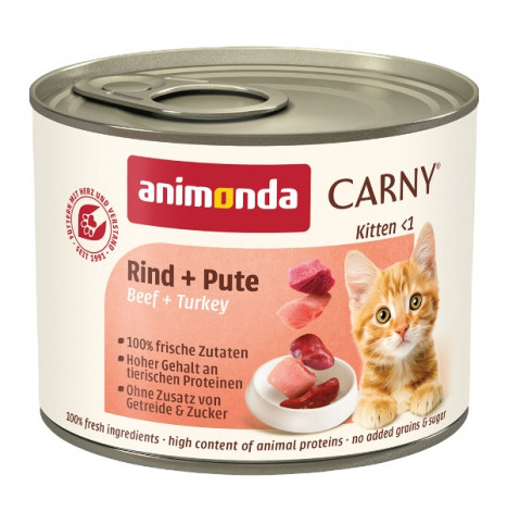 ANIMONDA Carny Kitten Beef with turkey - mokré krmivo pro kočky - 200g - Fotogalerie 1