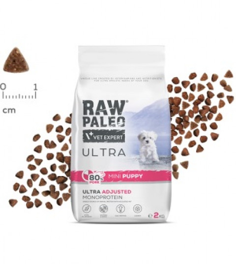 RAW PALEO Ultra Mini Puppy Pork - suché krmivo pro psy - 2kg - Fotogalerie 2