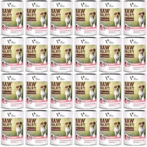 VETEXPERT Raw Paleo Puppy Monoprotein Vepřové - vlhké krmivo pro štěňata - 24x400g - Fotogalerie 1