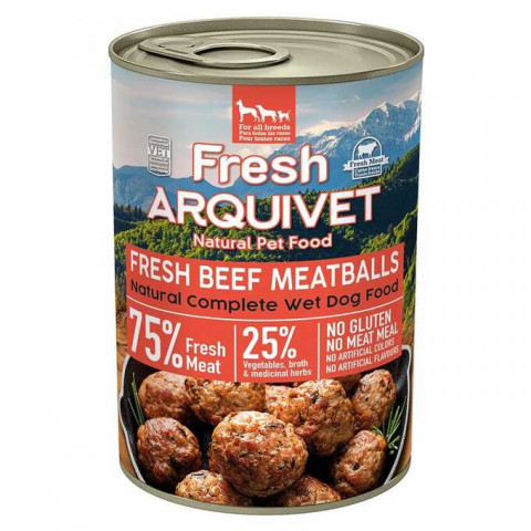 ARQUIVET Fresh Beef meatballs in sauce - vlhké krmivo pro psy - 400g - Fotogalerie 1