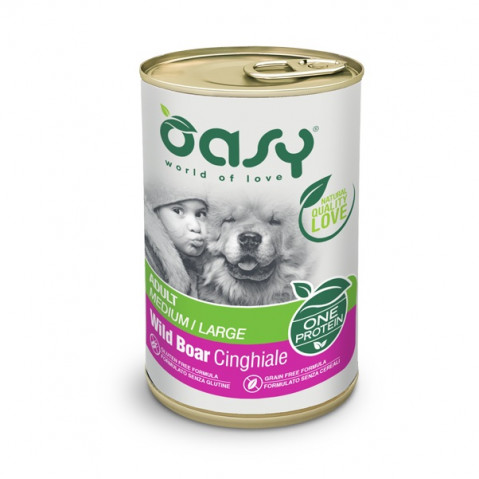 OASY One Protein Adult Medium/Large Wild Boar - vlhké krmivo pro psy - 400g - Fotogalerie 1