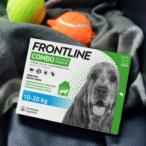 FRONTLINE Spot- on Combo M kapky proti parazitům pro psy 10 - 20 kg, 3 x 1,34 ml - Fotogalerie 4