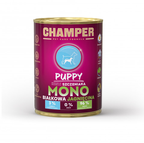 CHAMPER Puppy Lamb - vlhké krmivo pro psy - 400g - Fotogalerie 1