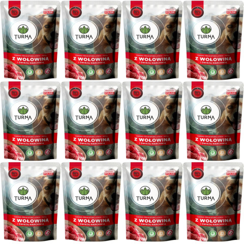 TURNA s hovězím – mokré krmivo pro psy – 12x500g - Fotogalerie 1