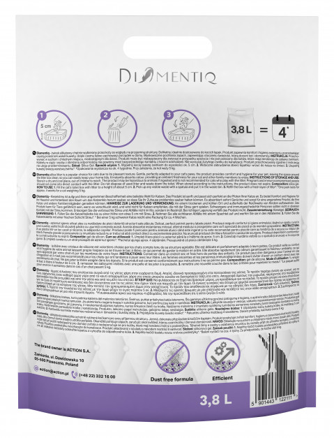 DIAMENTIQ Lavender silikagelové podestýlka, nehrudkující pro kočky – 10x3,8 l - Fotogalerie 4