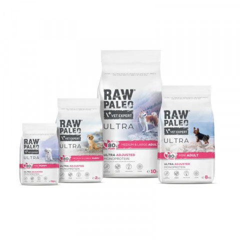 RAW PALEO Ultra Pork Medium & Large Adult - suché krmivo pro psy - 10kg - Fotogalerie 2