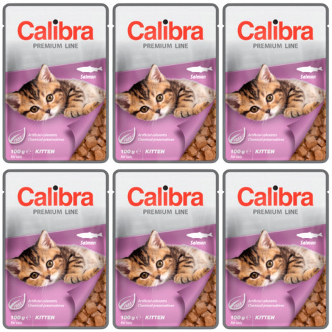 CALIBRA Cat Premium Kitten Salmon - mokré krmivo pro kočky - 6x100g - Fotogalerie 1