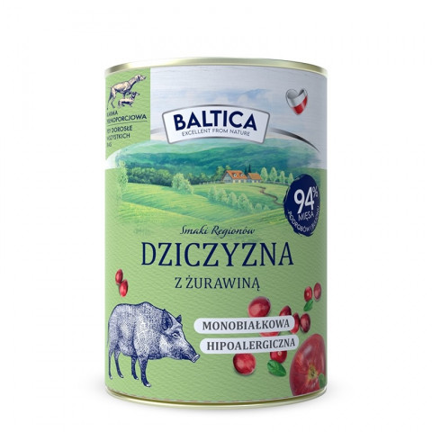BALTICA Smaki regionów Mono Venison with cranberries - vlhké krmivo pro psy - 400g - Fotogalerie 1