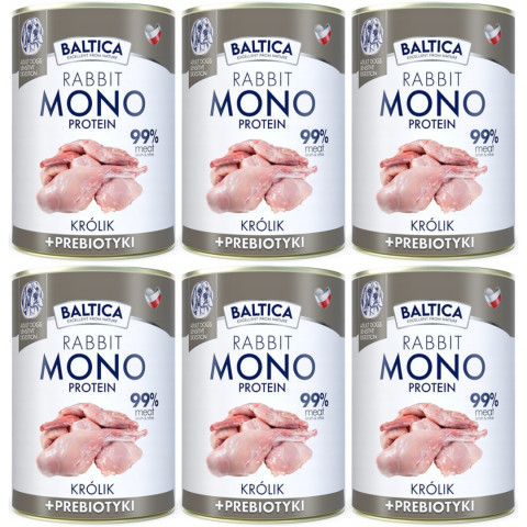 BALTICA Nutraceutic Mono Králík s prebiotiky - mokré krmivo pro psa - 6x400g - Fotogalerie 1