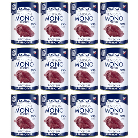 BALTICA Nutraceutic Mono Zvěřina s prebiotiky - mokré krmivo pro psa - 12x400g - Fotogalerie 1