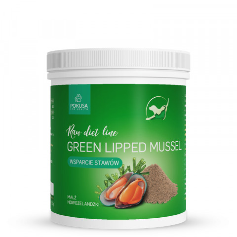 POKUSA RawDietLine Green Lipped Mussel - doplňky stravy pro psy a kočky - 150g - Fotogalerie 1